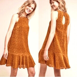 Anthropologie Maeve Laser Cut Velvet Party Dress